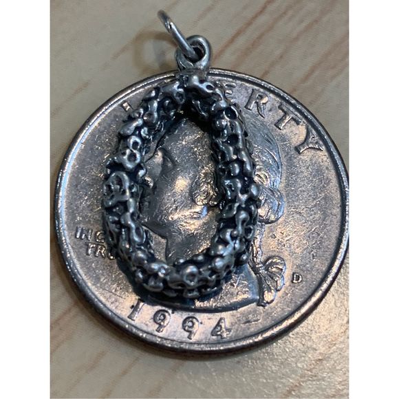 Hawaii Flower Lei Sterling Silver Jewelry Charm - Picture 3 of 3